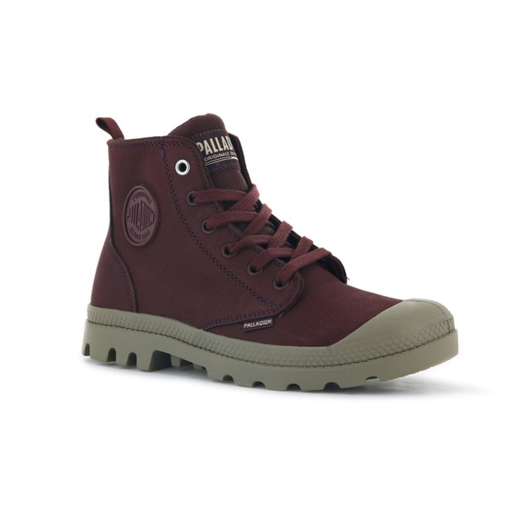 Bottes Palladium Pampa Hi Zip SL Femme Bordeaux | FR TSA197F